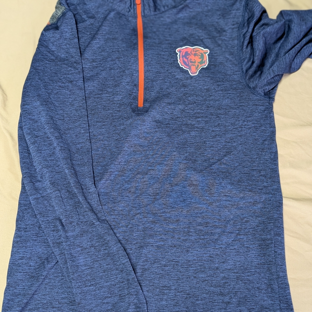 Chicago Bears NFL TX3 Cool Heathered Blue Pullover